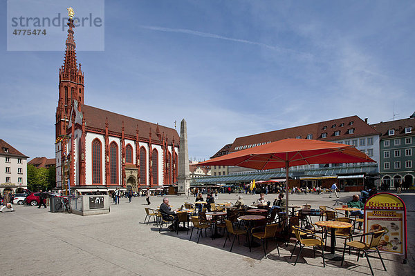 Marienkapelle  Marktplatz  Würzburg  Bayern  Deutschland  Europa