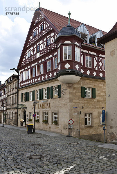 Amtsgerichtsstraße  Altstadt  Kronach  Oberfranken  Bayern  Deutschland  Europa