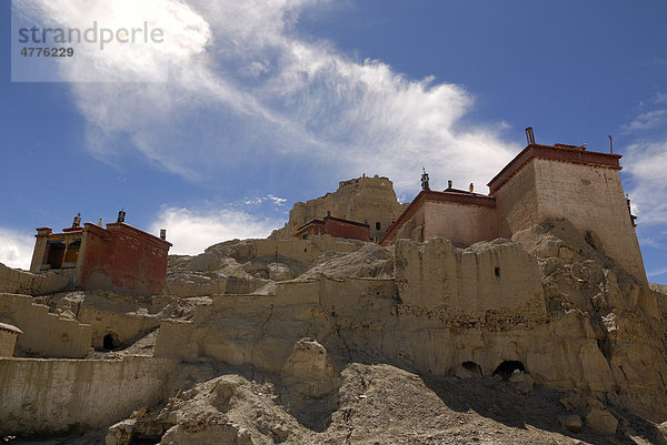 Festung und ehemaliger Herrschaftssitz Tsaparang im trockenen Sutlej-Canyon  Königreich Guge  Westtibet  Provinz Ngari  Tibet  China  Asien