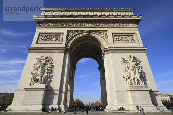 Arc de Triomphe  Triumphbogen  Place Charles de Gaulle …toile  Paris  Frankreich  Europa