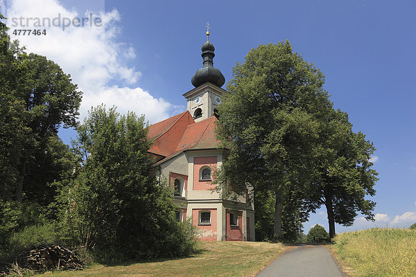 Wallfahrtskirche Sankt Quirin auf dem Botzerberg  Püchersreuth  Landkreis Tirschenreuth  Oberpfalz  Bayern  Deutschland  Europa
