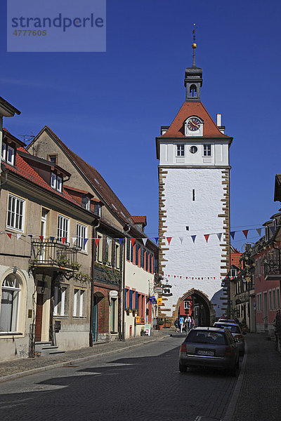 Stadtturm in Prichsenstadt  Landkreis Kitzingen  Unterfranken  Bayern  Deutschland  Europa