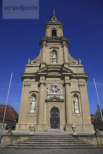 Pfarrkirche St. Mauritius in Wiesentheid  Landkreis Kitzingen  Unterfranken  Bayern  Deutschland  Europa