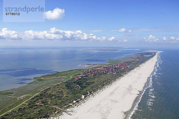 Luftaufnahme  Insel Juist  ostfriesische Insel  Ostfriesland  Niedersachsen  Deutschland  Europa