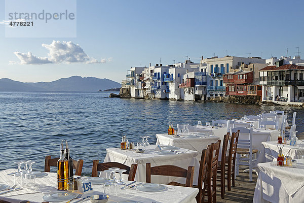 Klein Venedig  Mykonos Stadt  Insel Mykonos  Kykladen  Ägäis  Griechenland  Europa