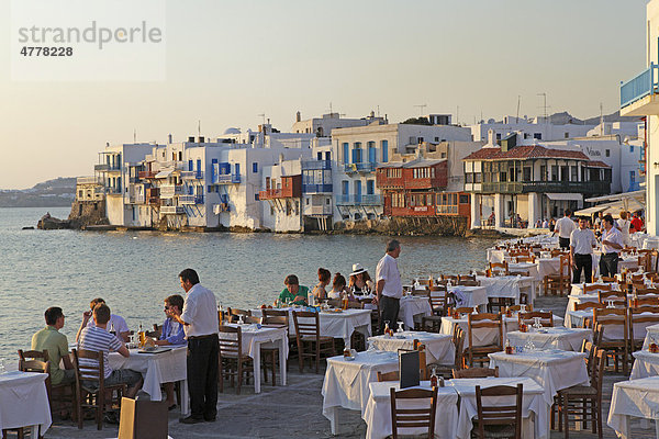 Klein Venedig  Mykonos Stadt  Insel Mykonos  Kykladen  Ägäis  Griechenland  Europa