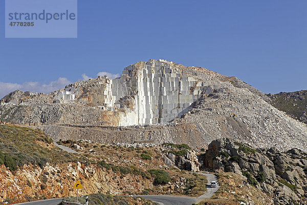Marmorsteinbruch bei Flerio  Insel Naxos  Kykladen  Ägäis  Griechenland  Europa
