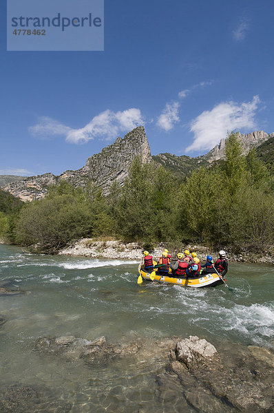 Rafting auf dem Verdon Fluss  Gorges du Verdon  Provence  Frankreich  Europa