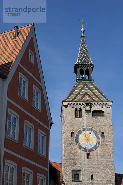 Schmalzturm oder auch Schöner Turm  Stadttor  Landsberg am Lech  Bayern  Deutschland  Europa