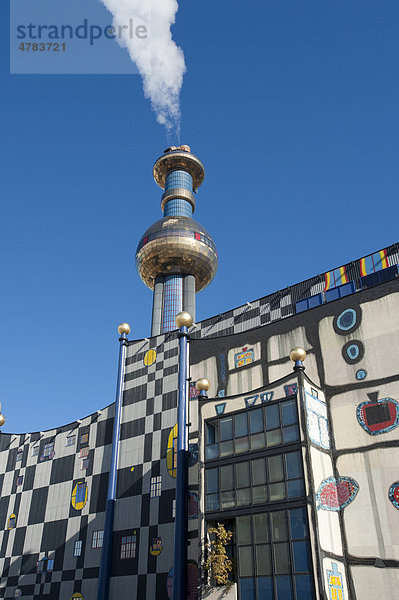 Fernwärmewerk Spittelau  Friedensreich Hundertwasser  Wien  Österreich  Europa