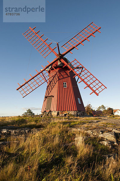 Windmühle  Mollösund  Västra Götalands län  Schweden  Europa