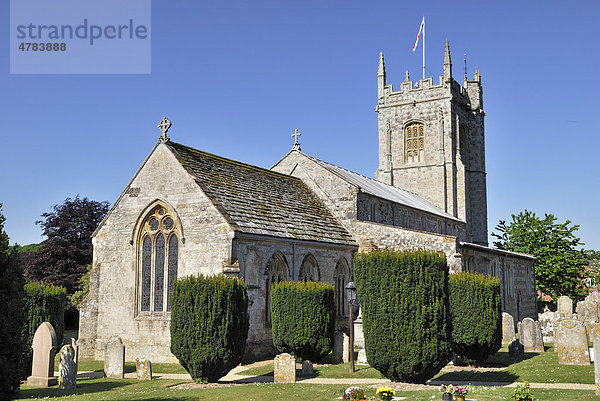 Kirche St. John the Baptist  Bere Regis  Dorset  Südengland  England  Großbritannien  Europa
