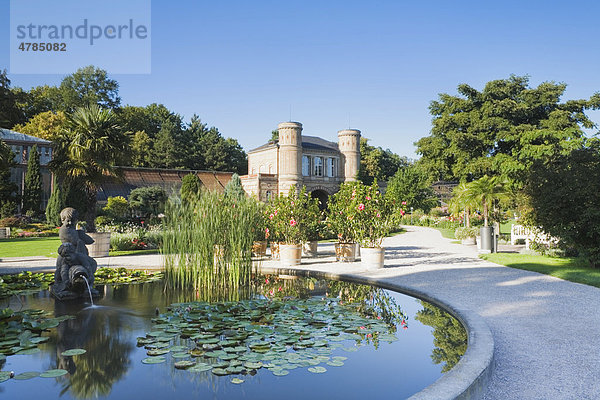 Eingang zum botanischen Garten in Karlsruhe  Baden-Württemberg  Deutschland  Europa