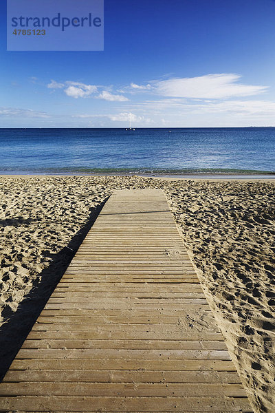 Playa Dorado Strand in Playa Blanca  Lanzarote  Kanarische Inseln  Spanien  Europa