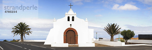 Kapelle bei Tiagua  Lanzarote  Kanarische Inseln  Spanien  Europa
