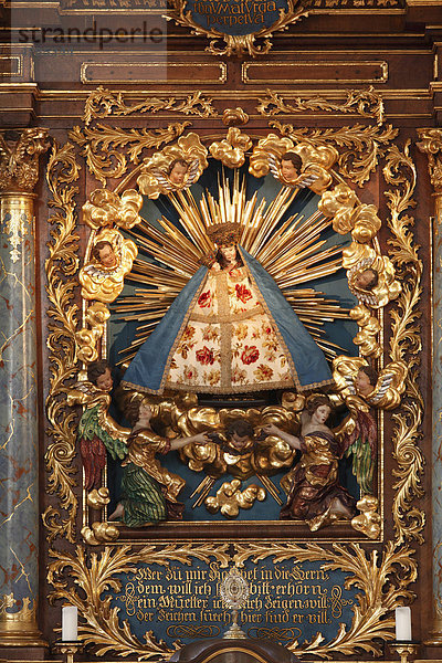 Altar in Wallfahrtskirche Maria Gern bei Berchtesgaden  Berchtesgadener Land  Oberbayern  Bayern  Deutschland  Europa