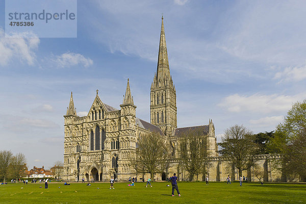 Kathedrale von Salisbury  Wiltshire  England  Großbritannien  Europa