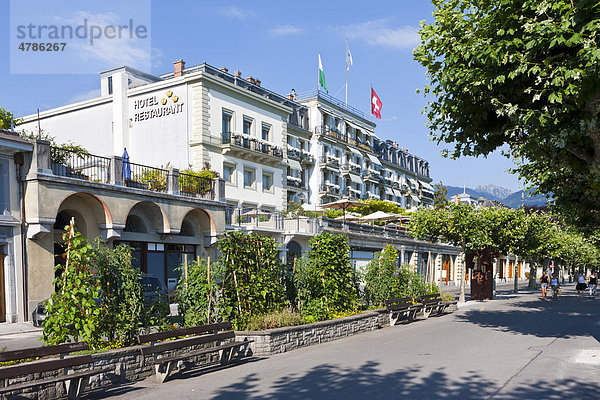 Hotel des Trois Couronnes  Vevey  Kanton Waadt  Genfer See  Schweiz  Europa Kanton Waadt