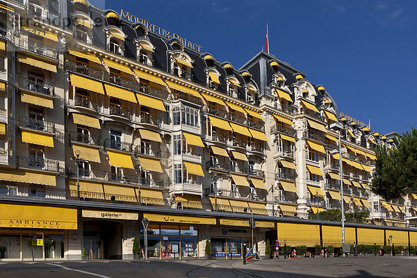 Das Luxushotel Hotel Montreux Palace  Montreux  Vevey  Kanton Waadt  Genfer See  Schweiz  Europa Kanton Waadt
