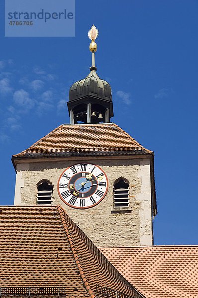 St. Johann Kirchturm  Regensburg  Oberpfalz  Bayern  Deutschland  Europa