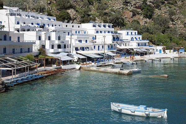 Küstenort Loutro an der Südküste in der Provinz Chania  Kreta  Griechenland  Europa