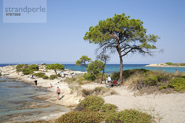 Karidi Strand bei Vourvourou auf der Halbinsel Sithonia  Chalkidiki  Makedonien  Griechenland  Europa