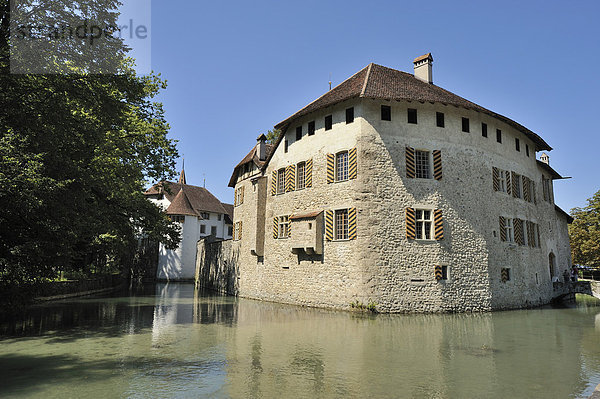 Außenansicht  Schloss Hallwil  Seengen  Aargau  Schweiz  Europa