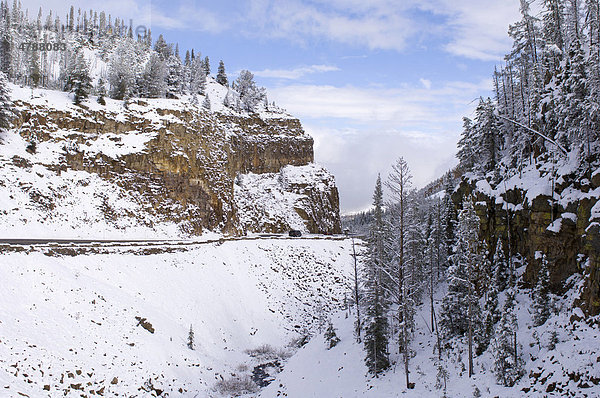 Golden Gate Canyon  Schnee  Yellowstone-Nationalpark  Wyoming  USA