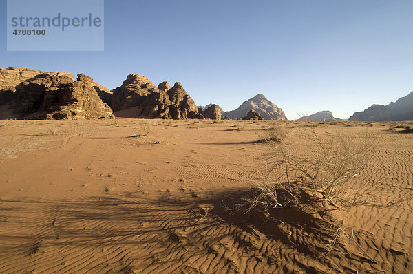 Wadi Rum  Wüste  Jordanien  Mittlerer Osten