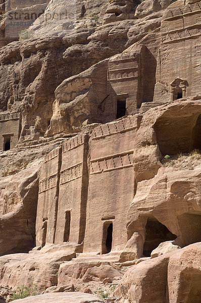Gräber der Nabatäer  Petra  Jordanien  Südwest-Asien