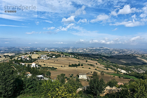 Hügel der Region Marche von Monterubbiano  Fermo  Marken  Italien  Europa