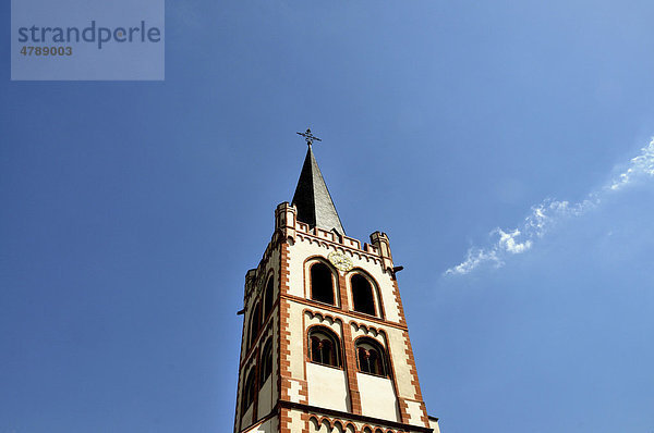 Peterskirche in Bacharach  Unesco-Welterbe Oberes Mittelrheintal  Bacharach  Rheinland Pfalz  Deutschland  Europa