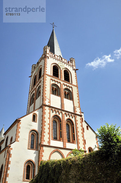 Peterskirche  Bacharach  Unesco-Welterbe Oberes Mittelrheintal  Rheinland-Pfalz  Deutschland  Europa