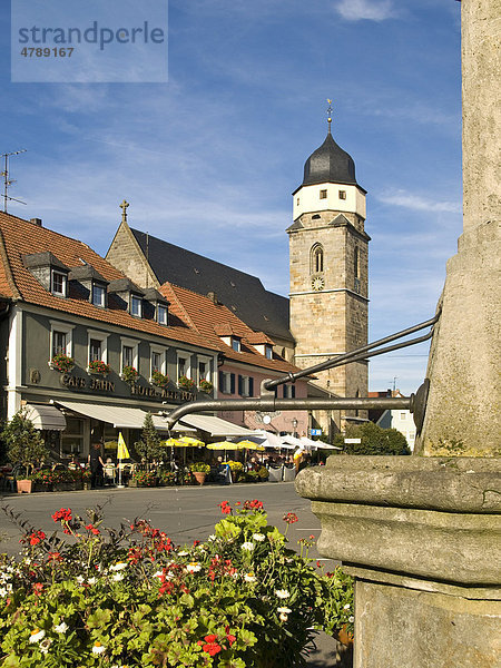 Marktplatz in Weismain  Franken  Bayern  Deutschland  Europa