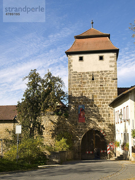 Stadttor in Seßlach  Franken  Bayern  Deutschland  Europa