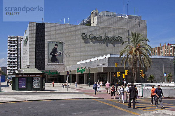 El Corte InglÈs  Der englische Schnitt  die größte Kaufhauskette Spaniens  Malaga  Andalusien  Spanien  Europa