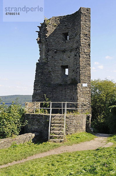 Burg Volmarstein  Burgruine  Wetter an der Ruhr  Ruhrtal  Herdecke  Hagen  Nordrhein-Westfalen  Deutschland  Europa