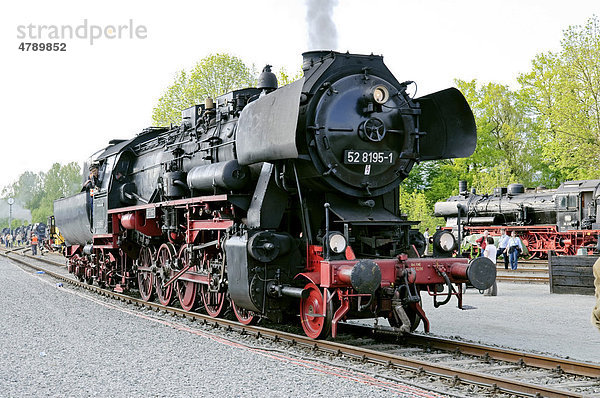 BR 52 Dampflokomotive  Deutsches Dampflokomotiv-Museum  Neuenmarkt  Franken  Bayern  Deutschland  Europa