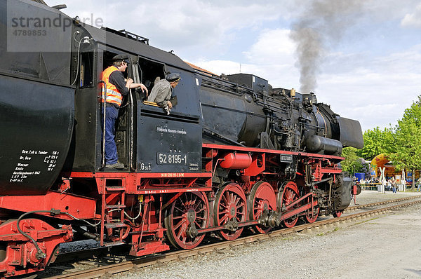 BR 52 Dampflokomotive  Deutsches Dampflokomotiv-Museum  Neuenmarkt  Franken  Bayern  Deutschland  Europa