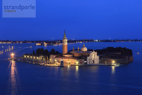 Insel und Kirche San Giorgio Maggiore  Venedig  Venetien  Italien  Europa