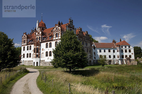 Schloss Basedow  Mecklenburgische Schweiz  Mecklenburg-Vorpommern  Deutschland  Europa
