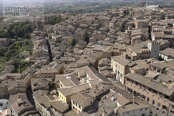 Blick auf Siena  Siena  Toskana  Italien  Europa