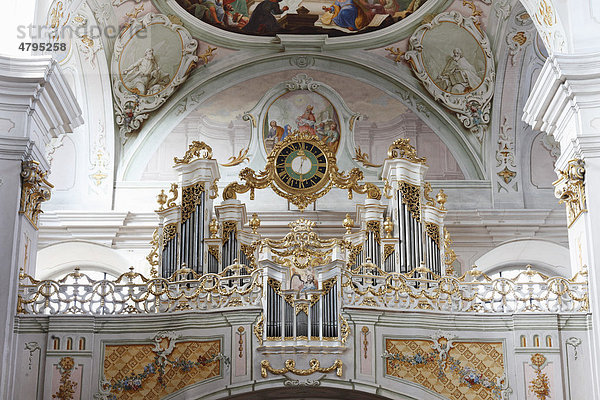 Orgel  Wallfahrtskirche Maria Langegg  Dunkelsteinerwald  Wachau  Mostviertel  Niederösterreich  Österreich  Europa