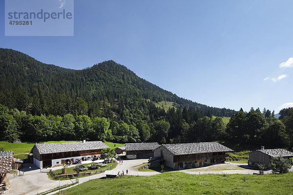 Museumsdorf  Markus Wasmeier Bauernhof- und Wintersportmuseum Schliersee  Mangfallgebirge  Oberbayern  Bayern  Deutschland  Europa