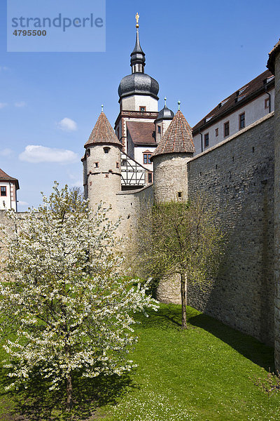 Festung Marienberg  Würzburg  Franken  Bayern  Deutschland  Europa
