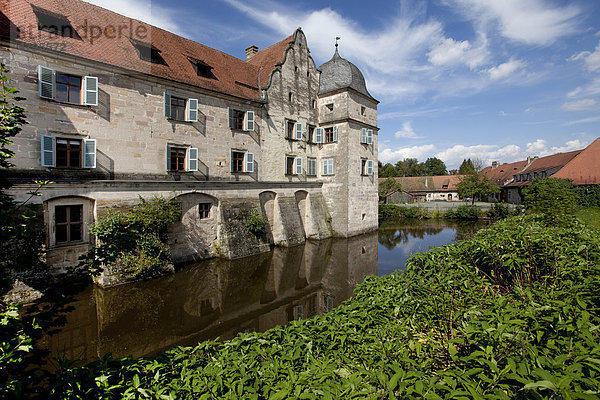 Wasserschloss Mitwitz  Landkreis Kronach  Oberfranken  Bayern  Deutschland  Europa