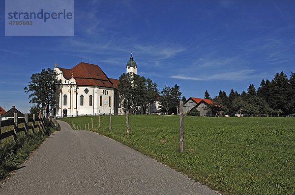 Wieskirche  Rokoko  1745-1754  Wies 12  Wies Steingaden  Oberbayern  Bayern  Deutschland  Europa