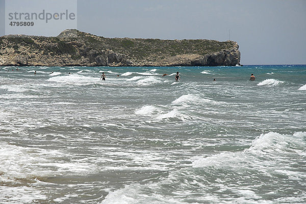 Wellen am Patara Strand  lykische Küste  Provinz Antalya  Mittelmeer  Türkei  Eurasien