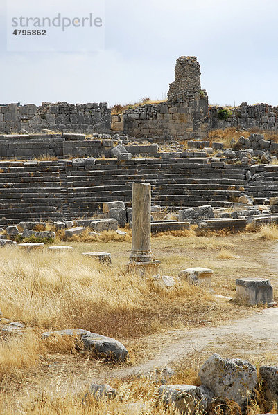 Theater in der Ruinenstadt Xanthos  UNESCO Weltkulturerbe  Letoon bei Fethiye  lykische Küste  Provinz Antalya  Mittelmeer  Türkei  Eurasien