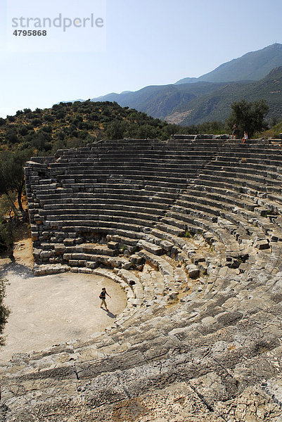 Amphitheater von Kas  ein Theater aus der Antike  lykische Küste  Provinz Antalya  Mittelmeer  Türkei  Eurasien